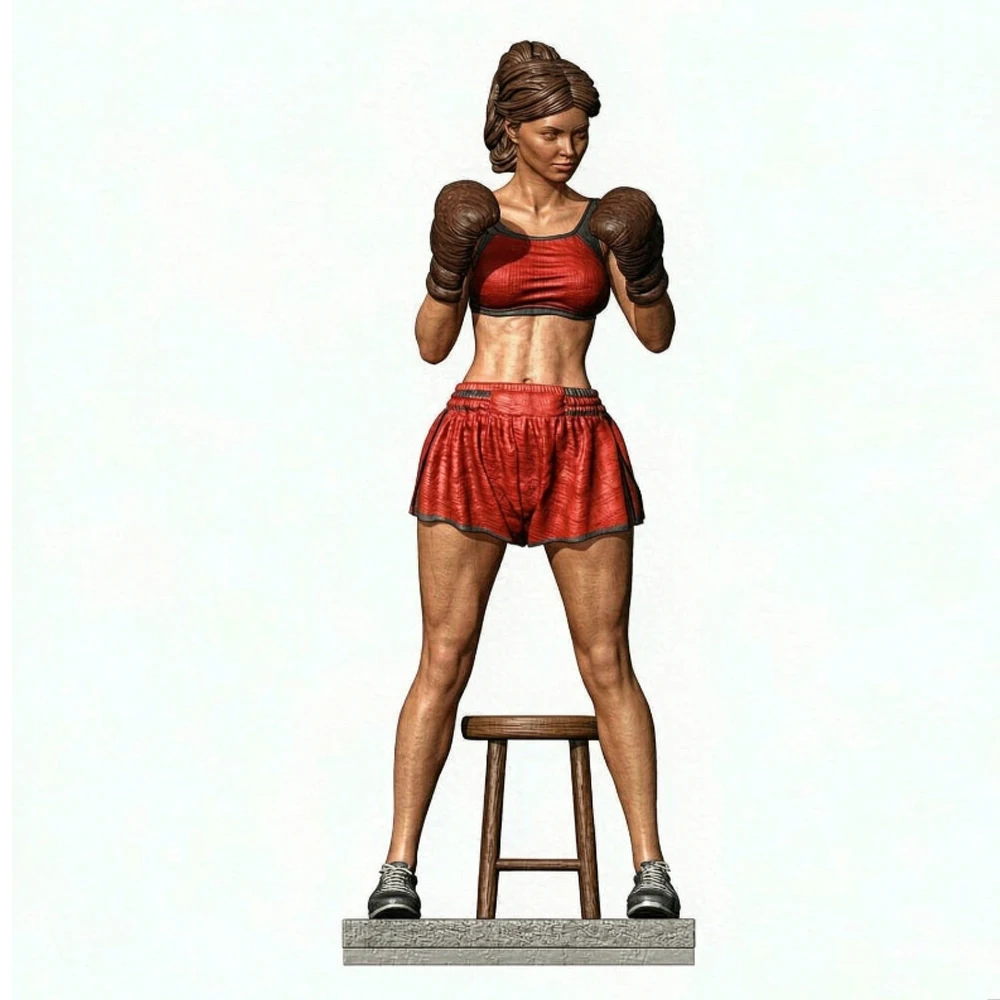 NSFW Boxer With Boxing Gloves Figure1/24 Grey Resin Figure Model Kit Unassembled Unpainted GK 3D Print DIY Miniature Statue