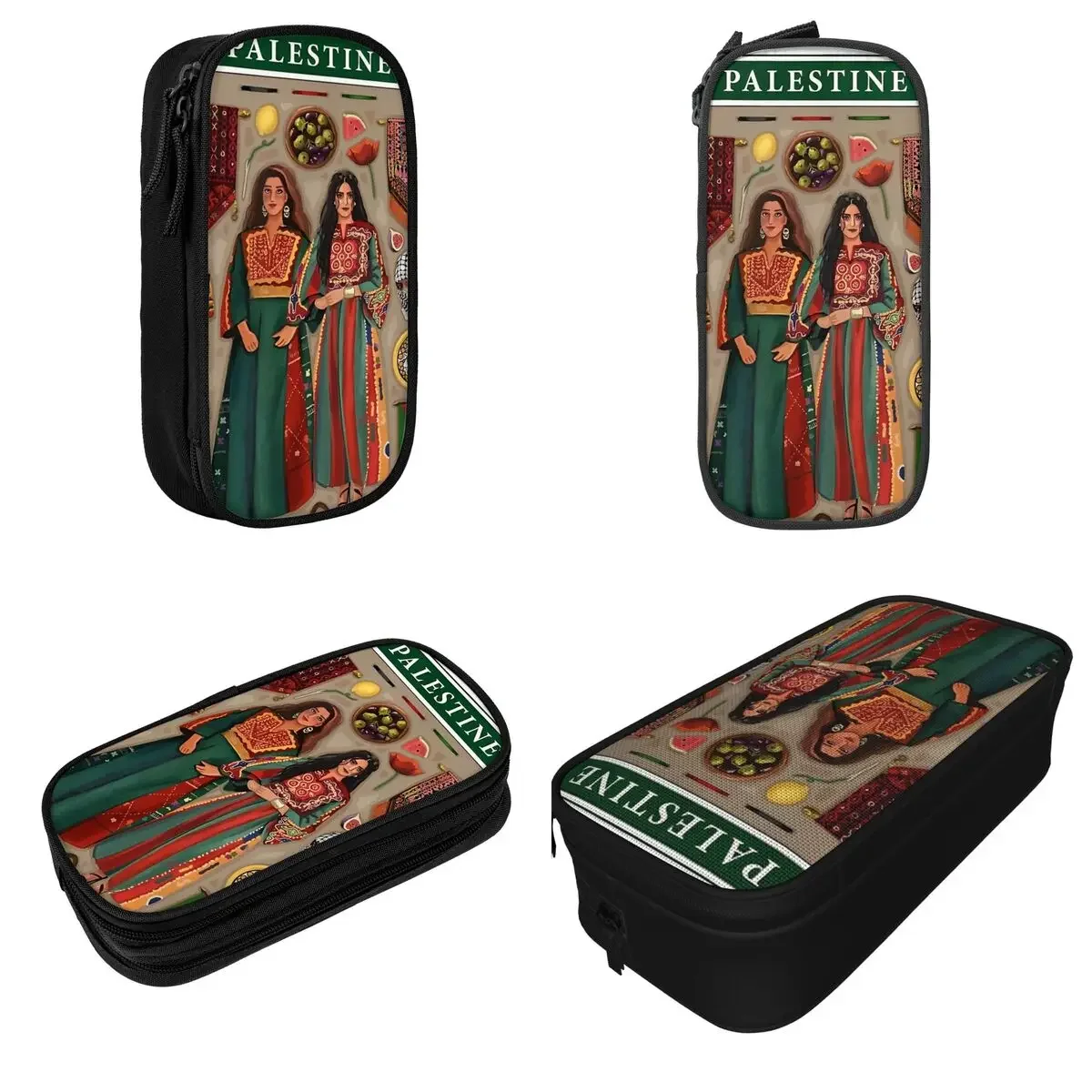 Palestine Stamp Pencil Case New Pen Bag Kids Large Storage School Supplies Cosmetic Pencilcases
