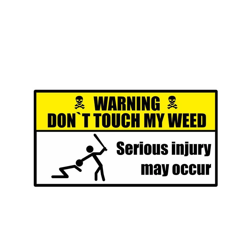 JP Car Decal for decorating motorcycle do not touch my weed accessories creative Waterproof PVC sticker 14cm * 7cm
