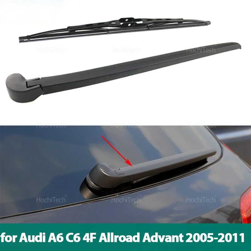 Auto Rear Windshield Wiper Arm Blade Set Black for Audi A6 C6 4F Allroad Advant 2005 2006 2007 2008 2009 2010 2011  Replacement