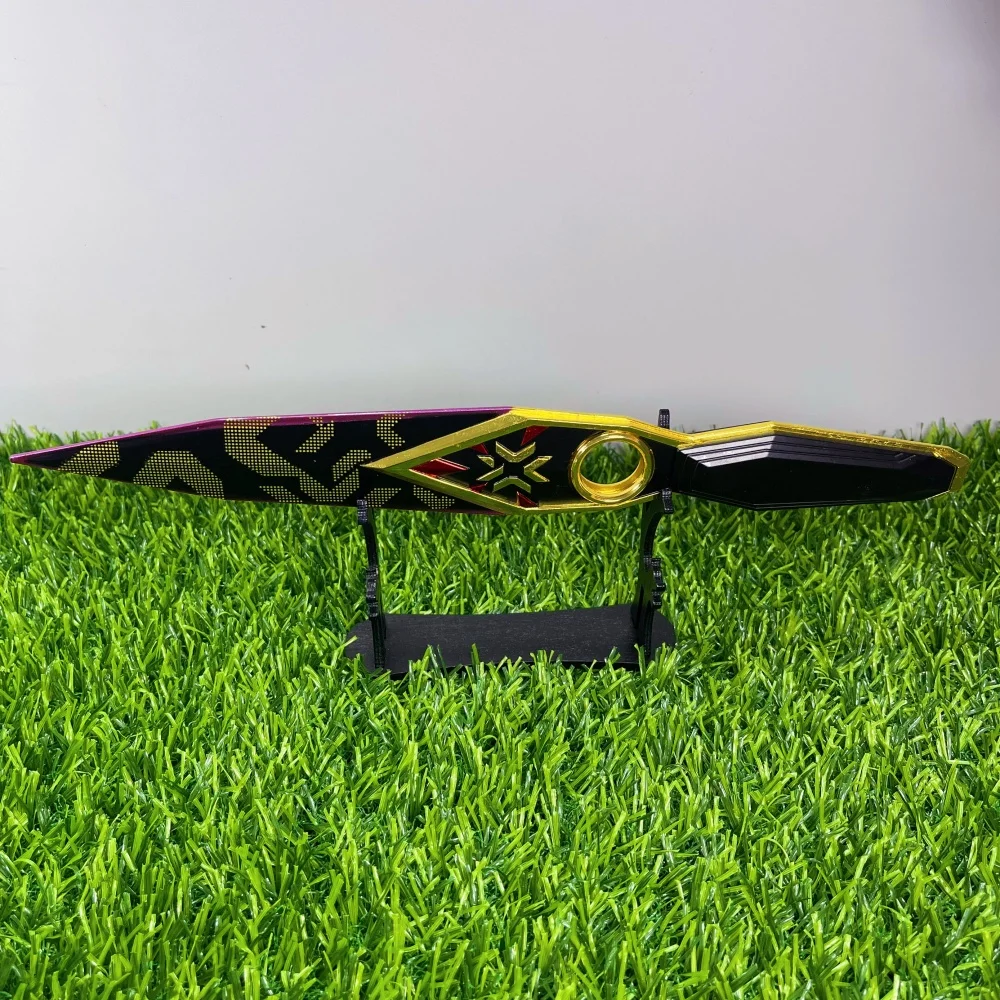 11.6inch Valorant Ninja Star Katana Anime Cosplay Prop Real Size Japanese Katana Kunai Metal Sword Knife Blade Samurai Sabre Toy