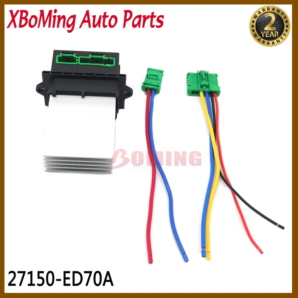 

27150-ED70A Car Blower Motor Heater Fan Resistor For Nissan Tiida Livina Renault Clio Megane Peugeot 1007 406 607 Citroen C2