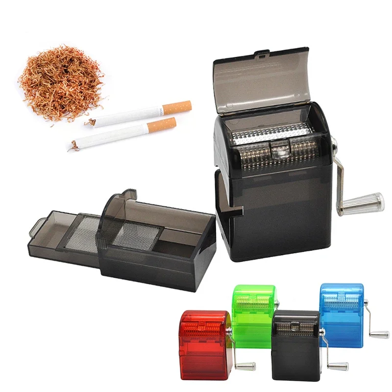 Creative Hand Shake Tobacco Grinder, Spices Herb Crusher, Tobacco Cutting Machine with Mesh Storage Box, Smoking Accessories