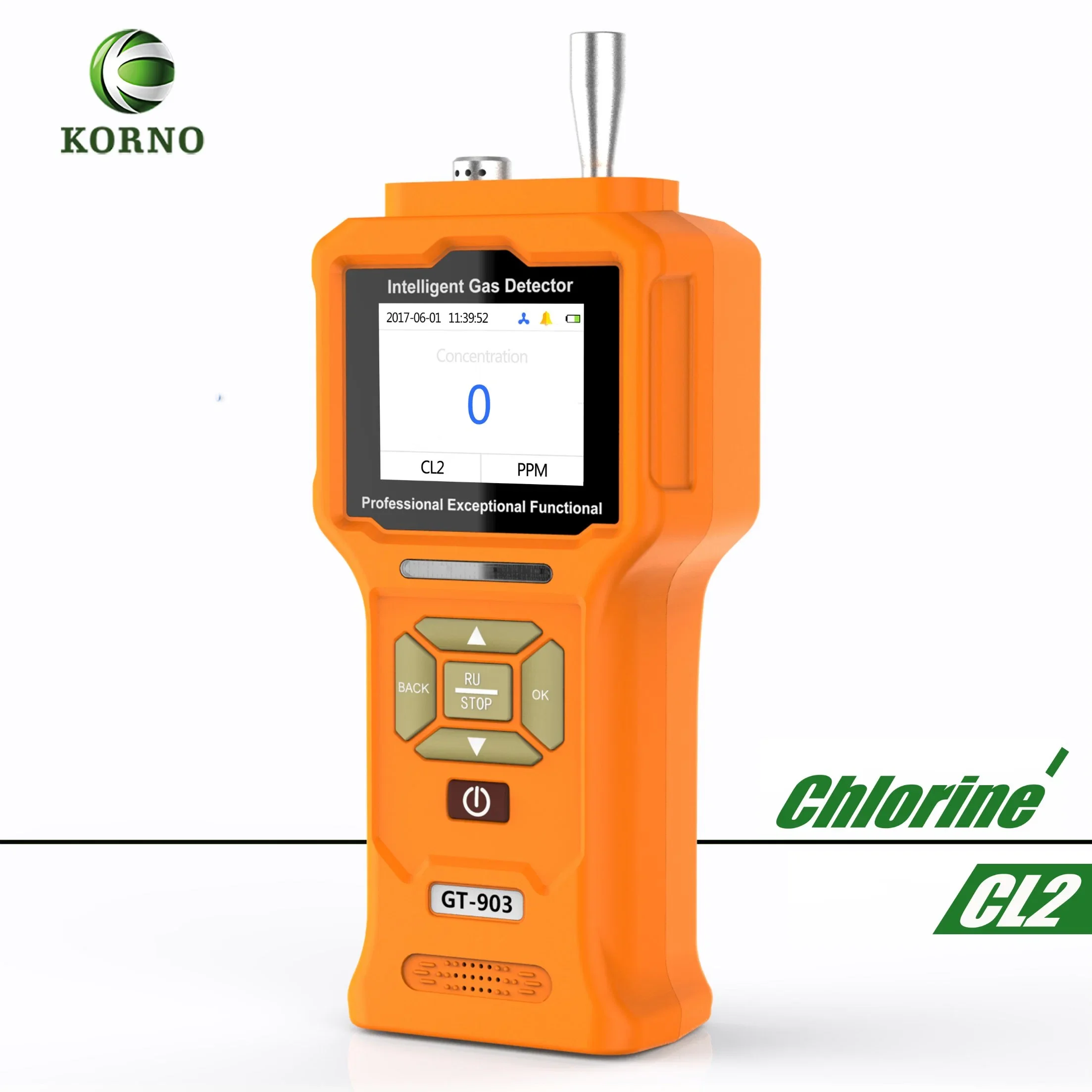 Ce Certified Handheld 0-10ppm Chloride Gas Analyzer Cl2 Gas Analyzer