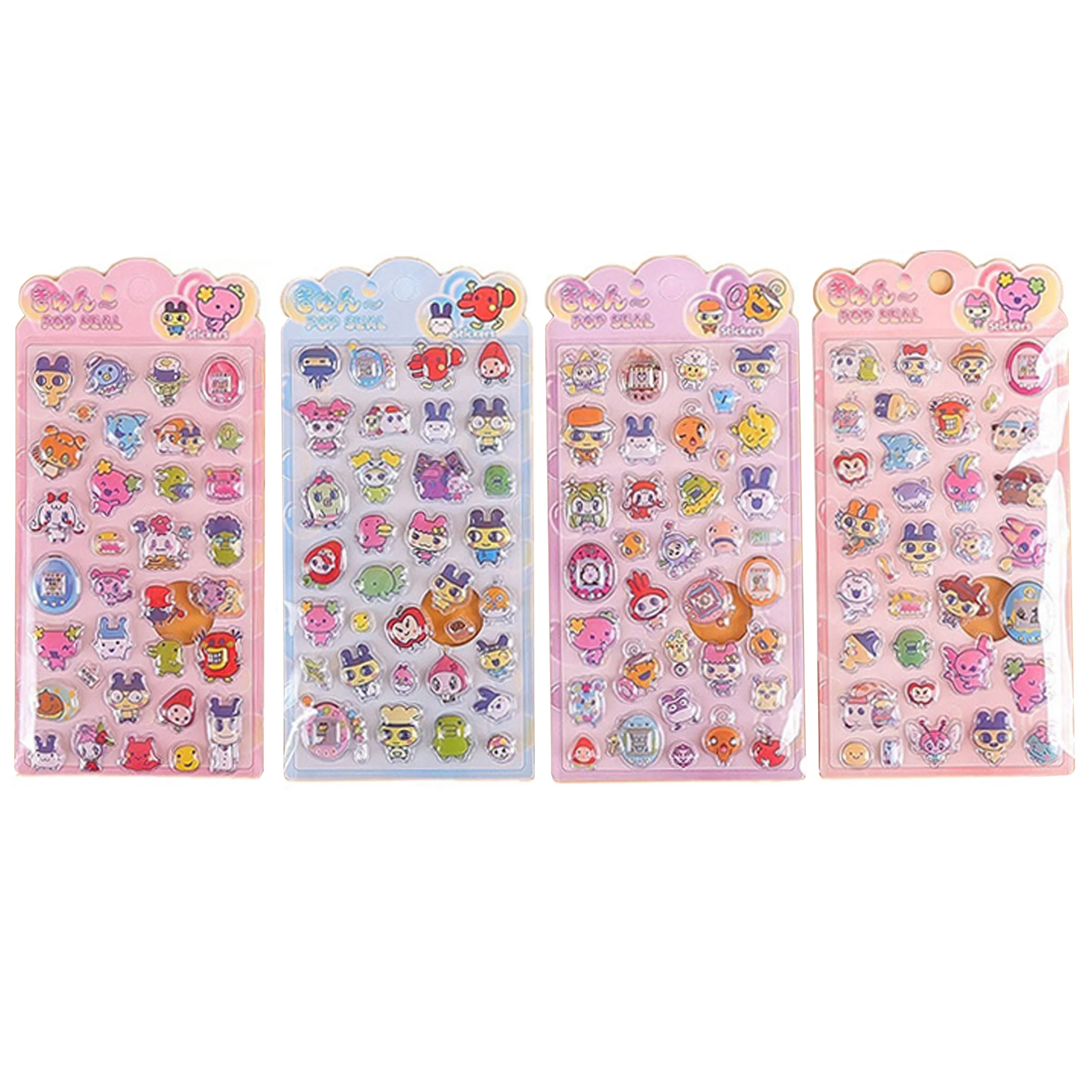 1/2/4/8PCS Hot 3D Relief Hollow Stickers - Cute Cartoon Anime Decals Waterproof for Kids Laptop Decor & Anime Fans Gift Presents