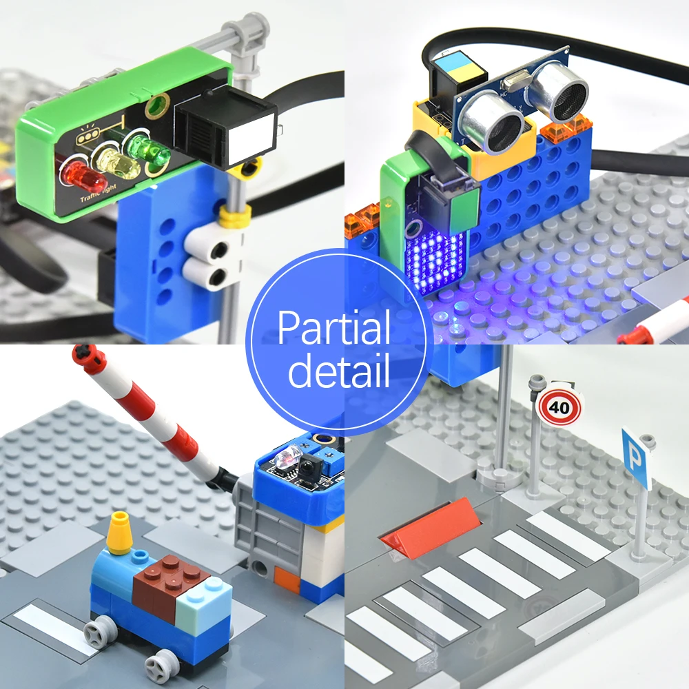 Kidsbits Intelligent Traffic System Kit For Arduino Compatible With Lego&Scratch graphical Software For STEM Education Project