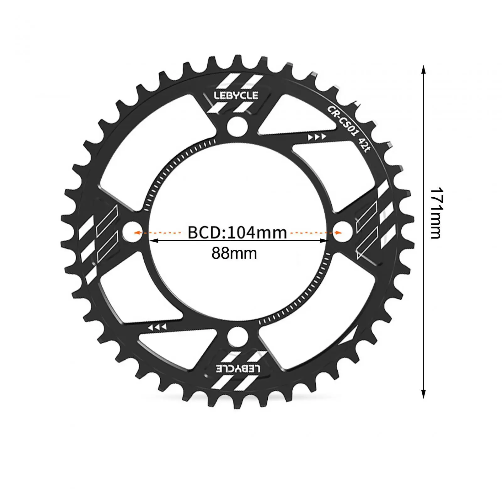 104 bcd Kettenblatt 4 Löcher Modifikation schmaler breiter Kettenblatt für Mountainbike