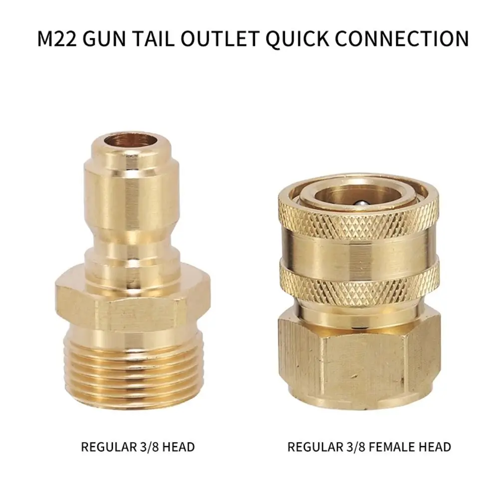 

1 комплект 3/8 M22 трубного соединения для мойки высокого давления M22, набор адаптеров для шланга, комплекты быстрого соединения M22, набор для выпуска воды 14/15 мм