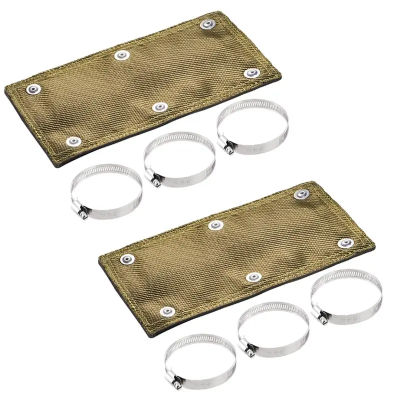 

Premium-For High Temperature Temp, Fire Retardant Exhaust Manifold Insulation Cover In Titanium Gold, Up To 1200° F Auto Accesso