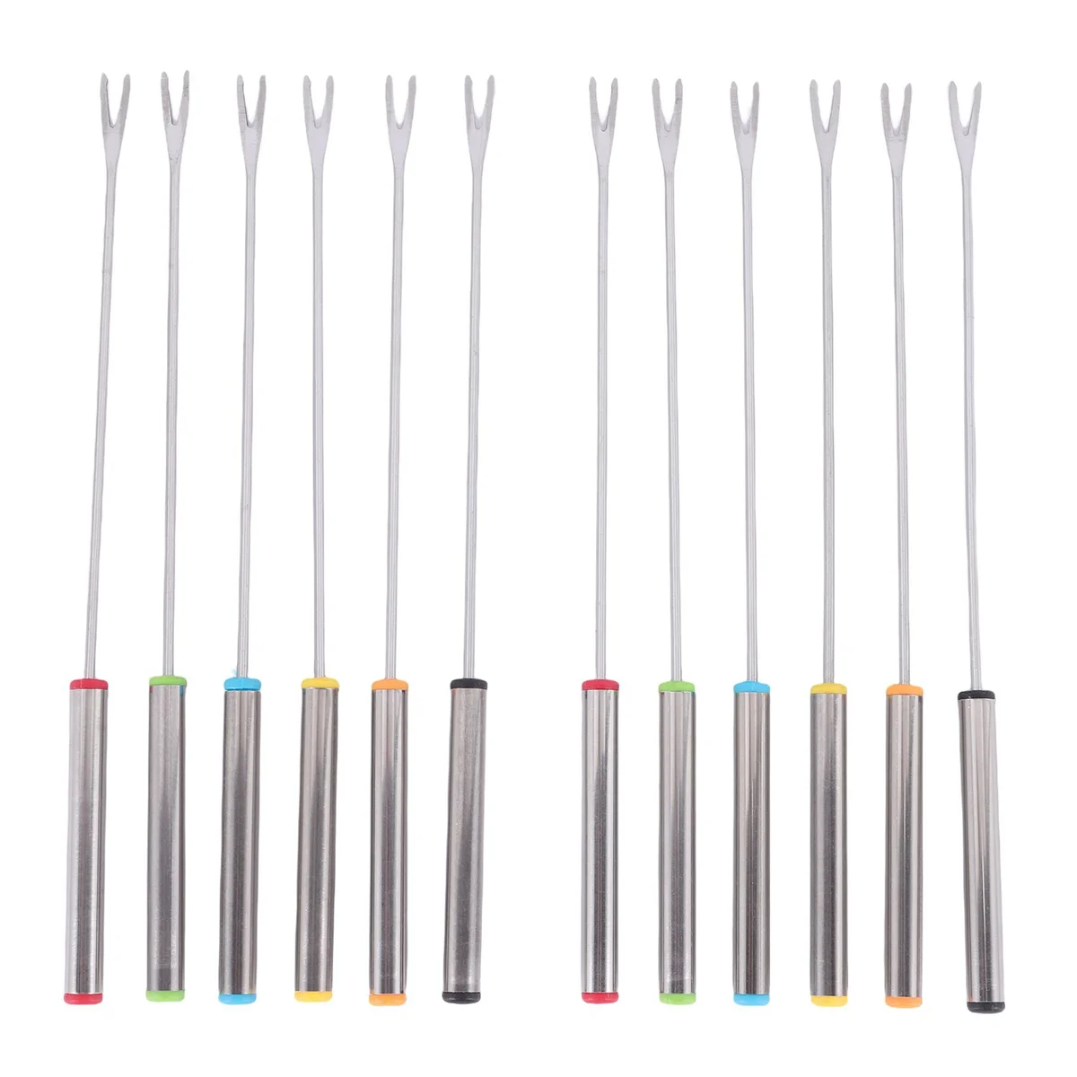 GIGI Fondue Sticks Juego de Fondue para hacer queso, tenedores para Fondue de acero inoxidable para asar malvaviscos