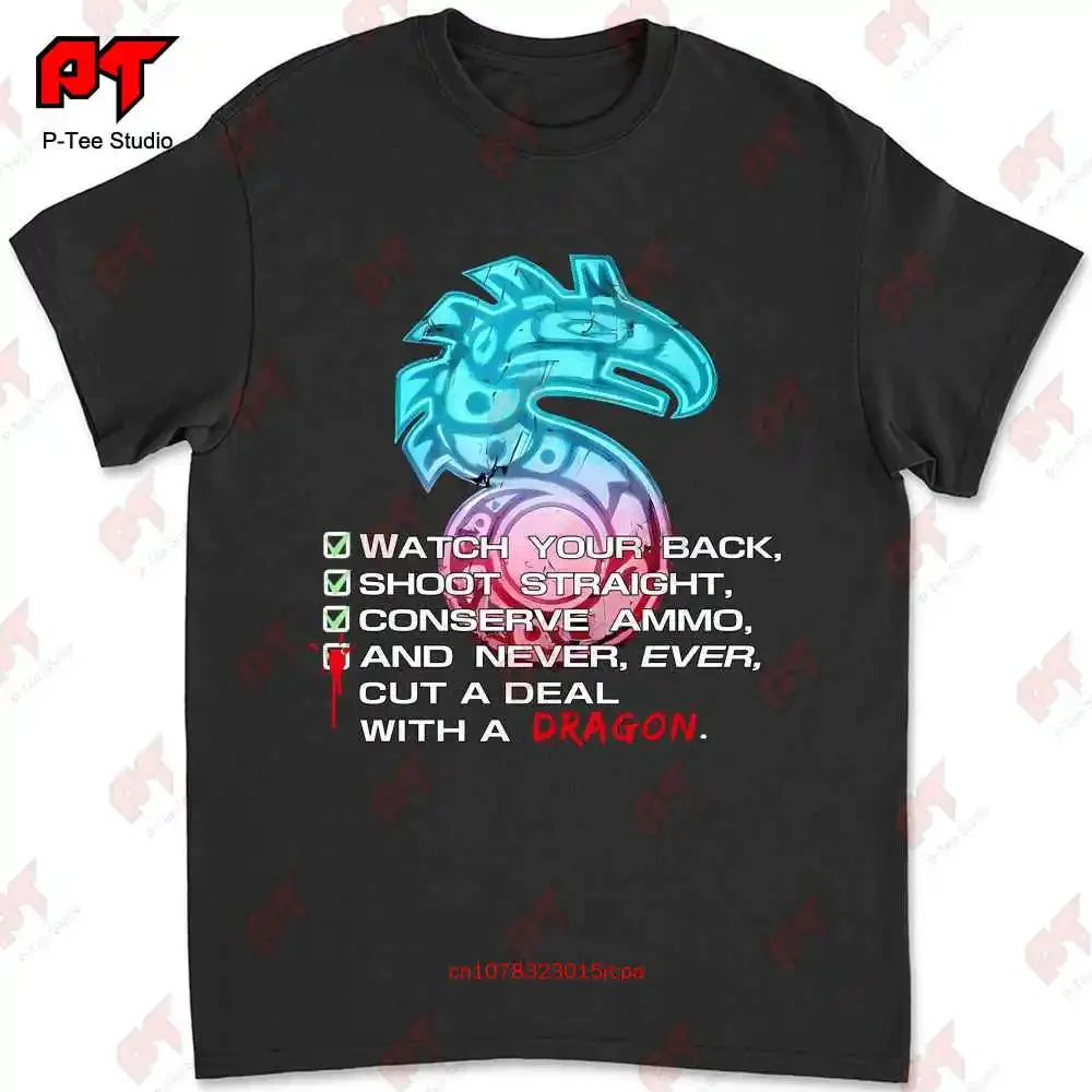 Shadowrun Watch Your Back Shoot Straight Conserve Ammo T-shirt 6WCA