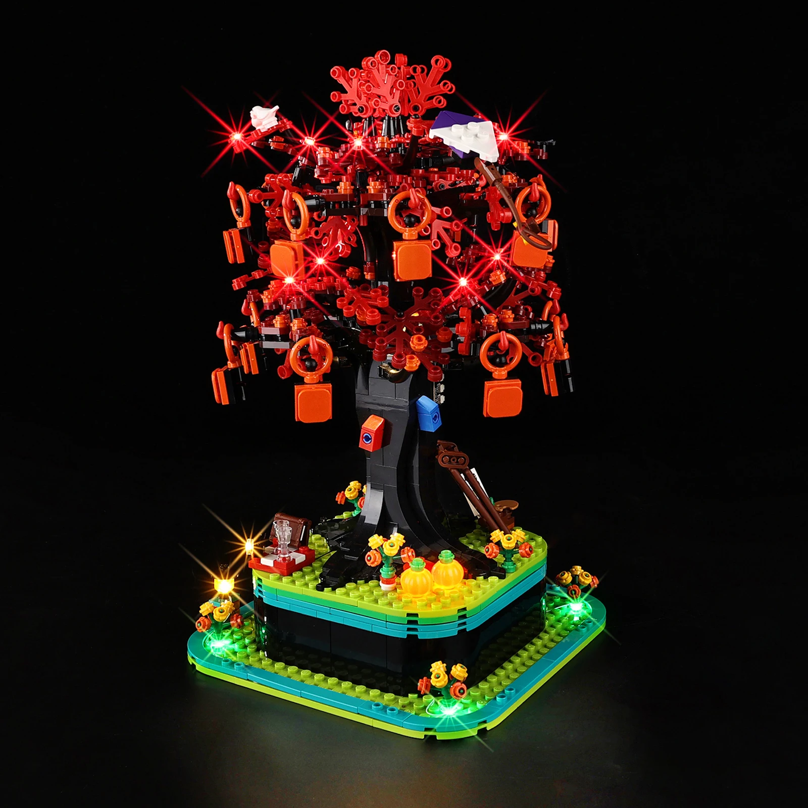 레고 패밀리 트리 21346 조명 선물에 적합한 LED 조명 세트(빌딩 블록 제외)