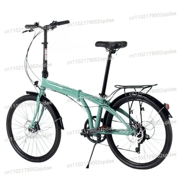 24-Inch variable speed aluminum alloy folding car, ultra-light and portable, men and women's adult disc brake bicycle