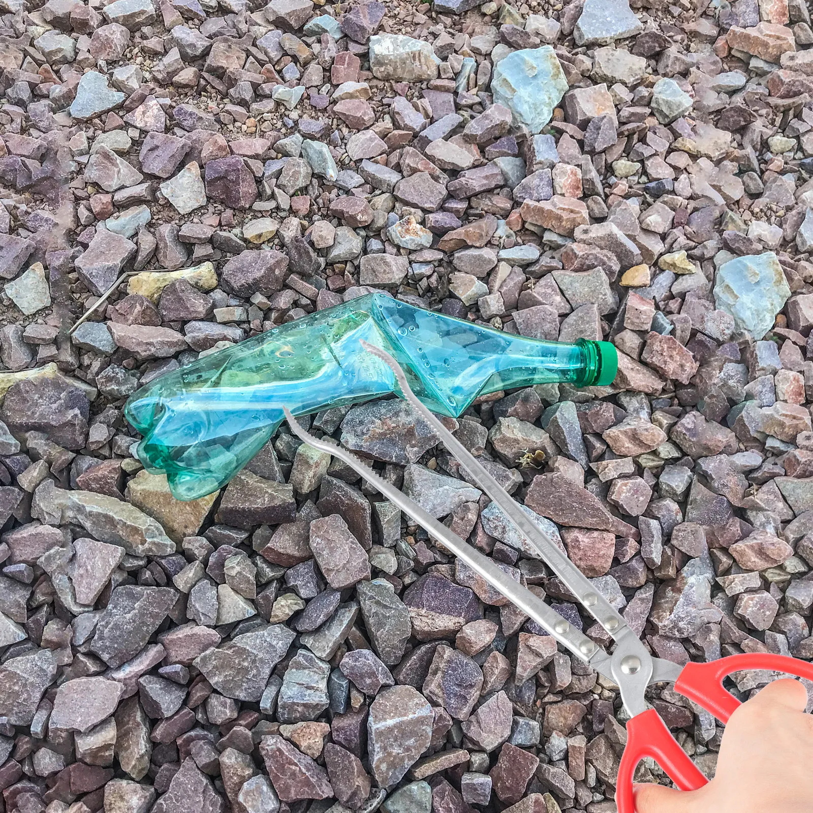 

2Pcs Stainless Steel Trash Clamp Easy Operation Garbage Grabber Tool Lightweight Household Waste Picker Outdoor Use