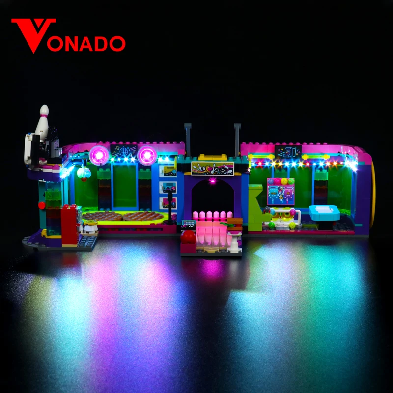 Vonado LED Light Kit For 41708 Roller Disco Arcade Building Blocks Set (NOT Include the Model) Bricks DIY Toys For Children