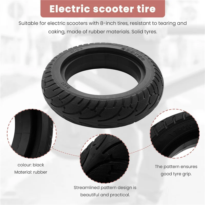 

Highly Recommended 8 Inch Electric Scooter Tire 200X50 Solid Tire Rear Tire For Speedway RUIMA Mini 4 PRO