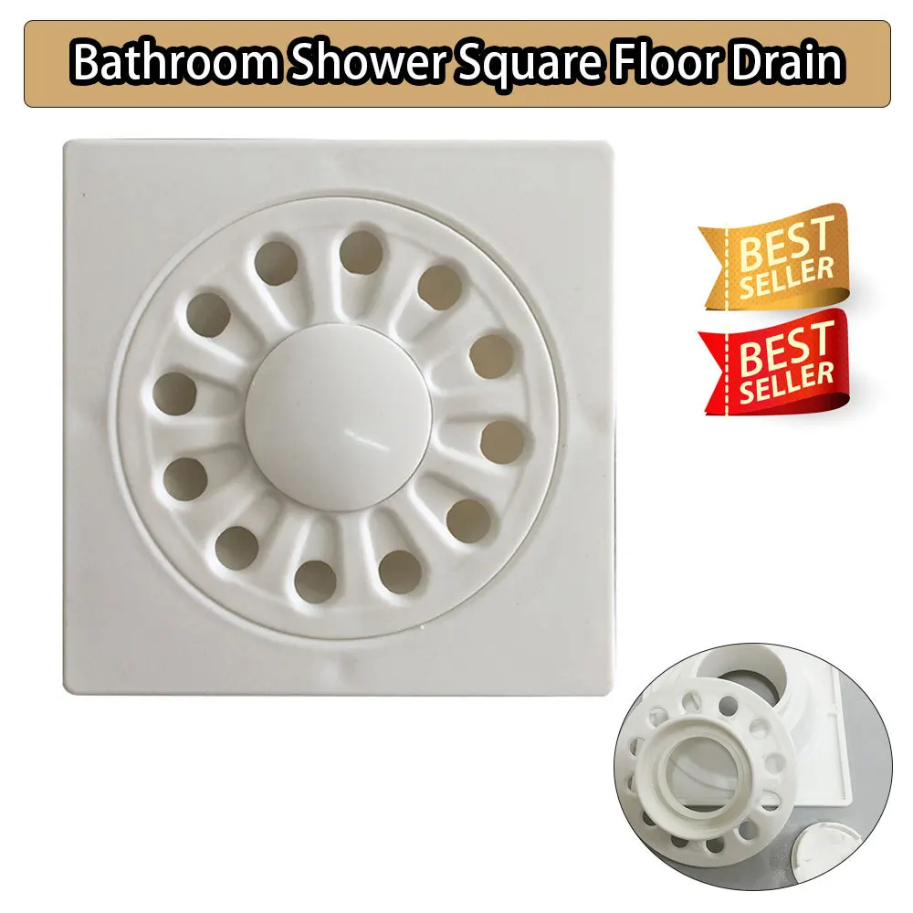 Fast Drainage Floor Drain For Washing Machine Shower Floor Safer For Kid Balcony Bathroom Kitchen Sink Accessories 9.8X9.8cm