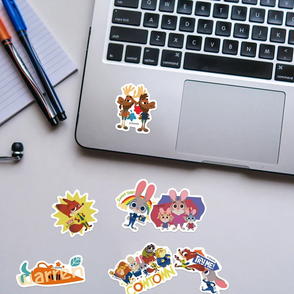 50pcs Disney Zootopia Cartoon Cute Stickers for Kids Decoration Decals Toys For DIY Stationery Phone Guitar Sticker Wholesale