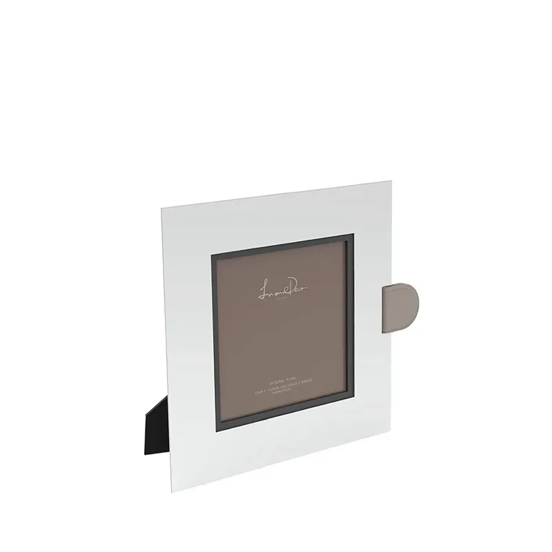 

Creative high-end stainless steel photo frame ornament, desk bookshelf bedside table ornament