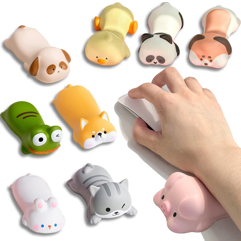 New Cute Wrist Rest Support For Mouse Pad Computer Laptops Arm Soft Rest For Desk Ergonomic Kawaii Slow Rising Squishy Toys Cat