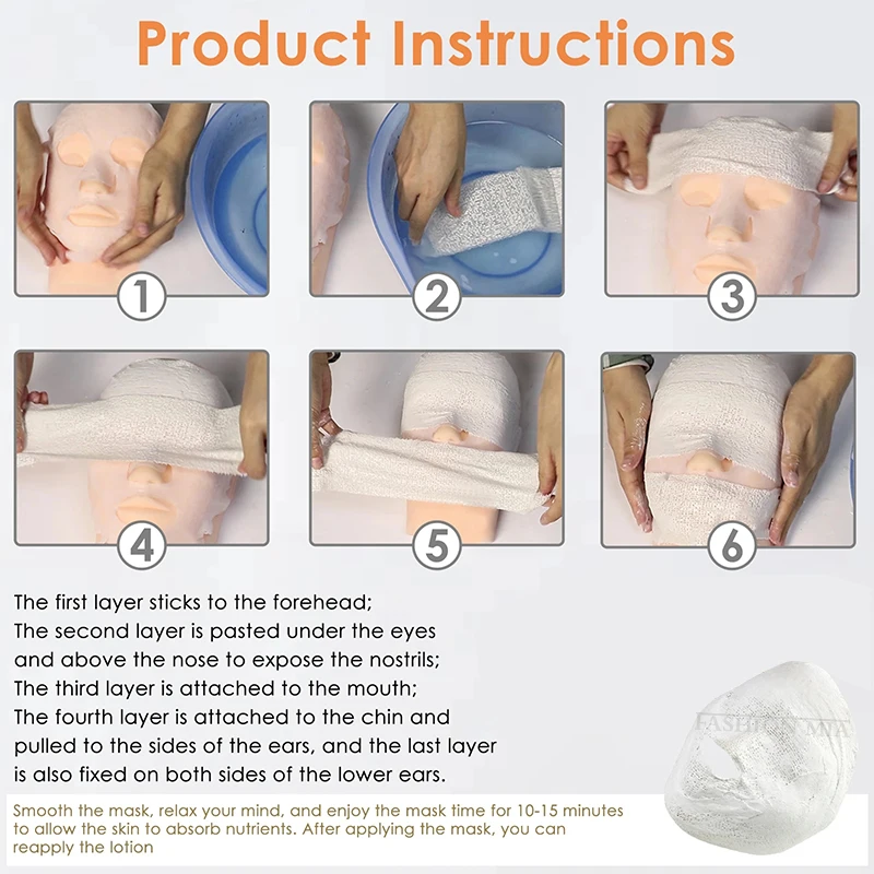 50 قطعة 5D تشكيل الجص قناع الخامس الوجه الجص ضمادة قناع ترطيب ترطيب تشديد قناع الوجه ينشط رفع العضلات #4