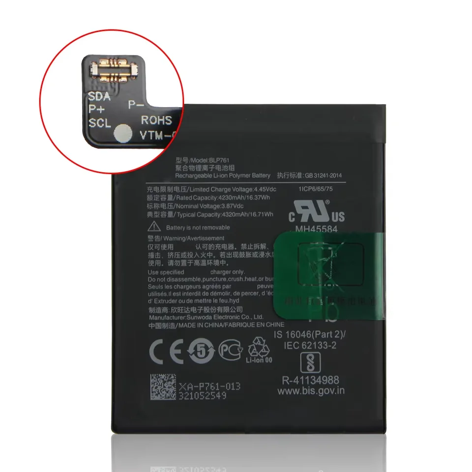 Batería de repuesto premium 2024 para OnePlus 9 9 Pro 8 8T 8 Pro Nord 5G Nord N10 5G Nord N100 BLP761 BLP759 BLP785 BLP827 3