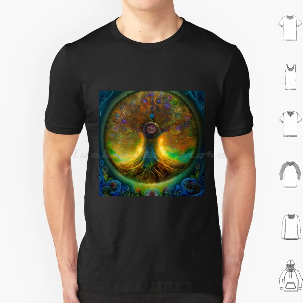 Tree Of Life T Shirt 6xl Cotton Cool Tee Tree Of Life Mystical Spiritually Esoteric Nature Spirituality Leaves Symbolism Magic