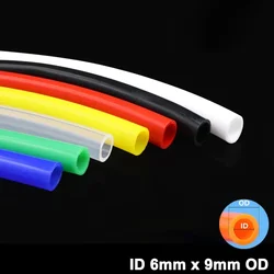 1/5/10M 6x9 Food Grade Silicone Rubber Hose ID 6mm x 9mm OD Flexible Nontoxic Silicone Tube Pump Pipe