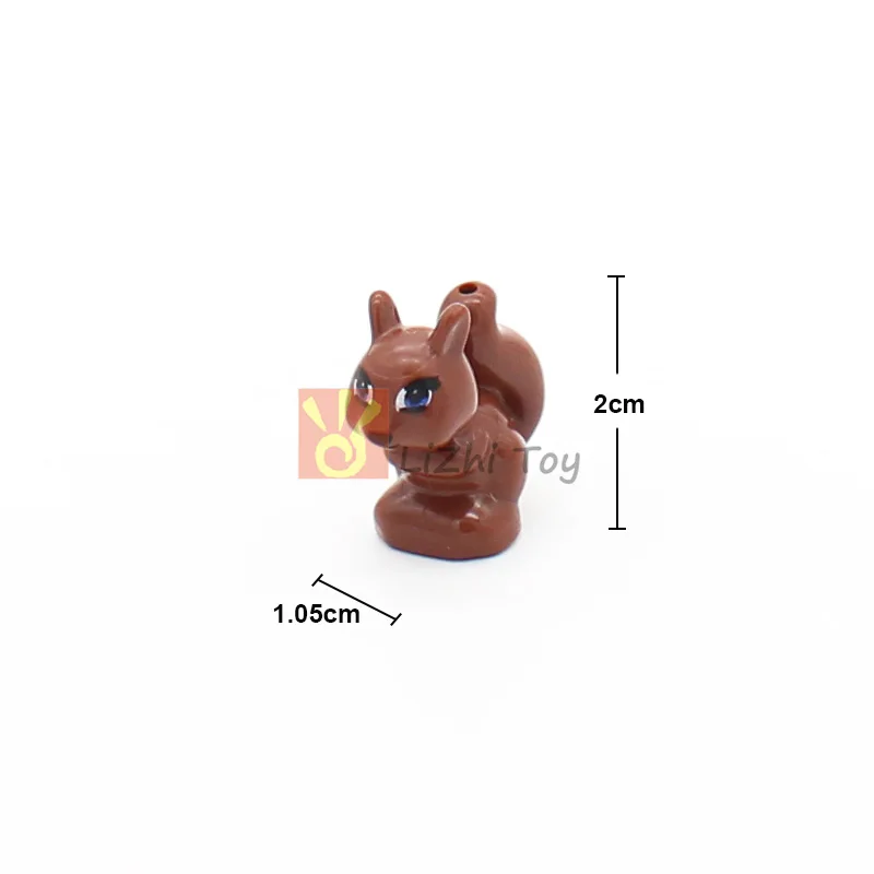 MOC Animal Figure Brick Building Blocks Pet Zoo Dog Penguin Cat Clown Fish Bird Bear Bat Squirrel Owl DIY Model Toys Girls Kids