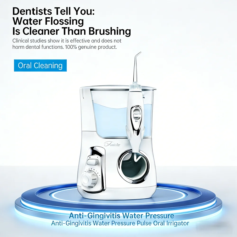 

Электрический ирригатор для ухода за зубами, 10 режимов, 5 насадок, 800 мл, для профилактики кариеса