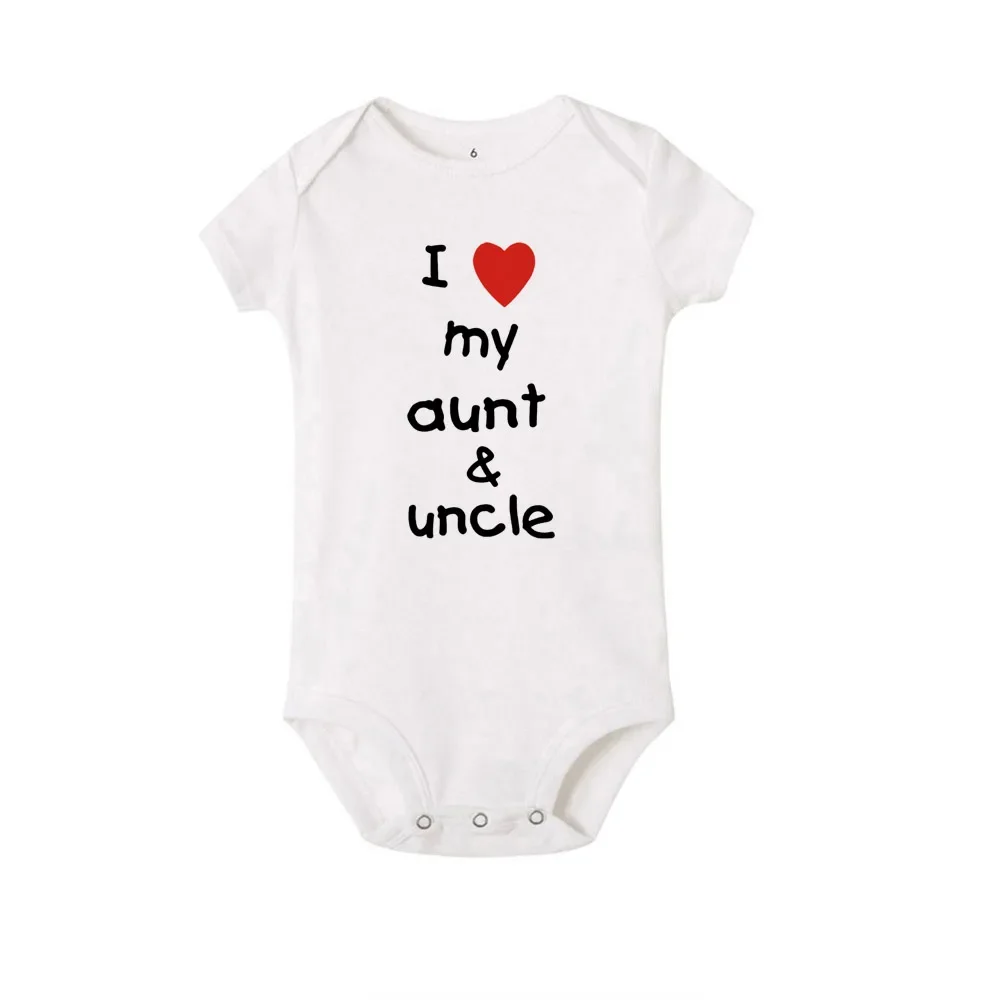 I Love My Grandma Grandpa Mommy Daddy Newborn Baby Romper Funny Infant Boys Girls  Soft Short Sleeve Casual Jumpsuit