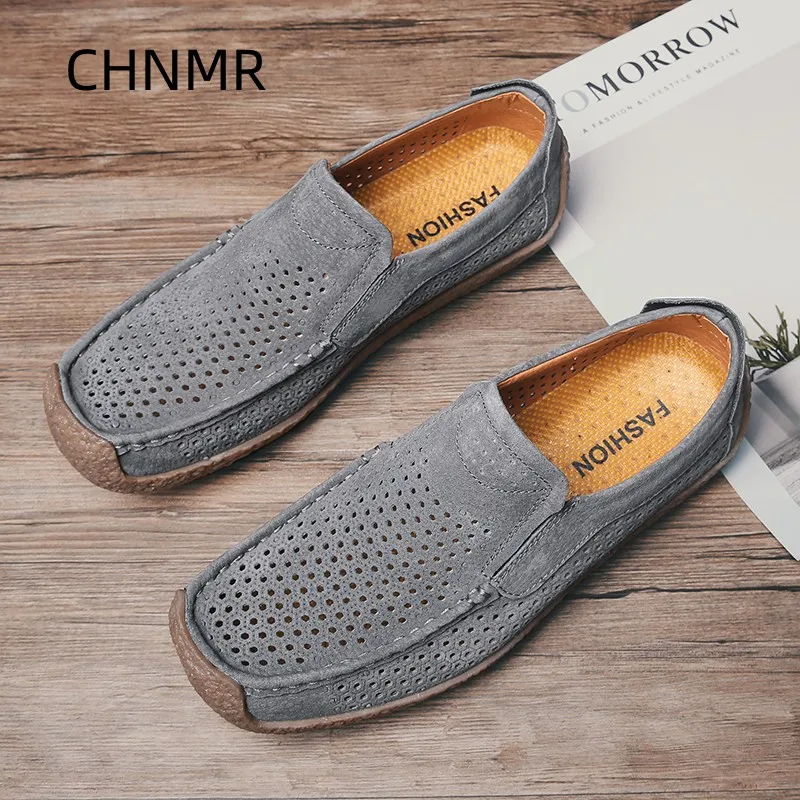 Casual sapatilha plana salto leve slip-on confortável caminhada dos homens rodada toe massagem respirável primavera e outono push principal