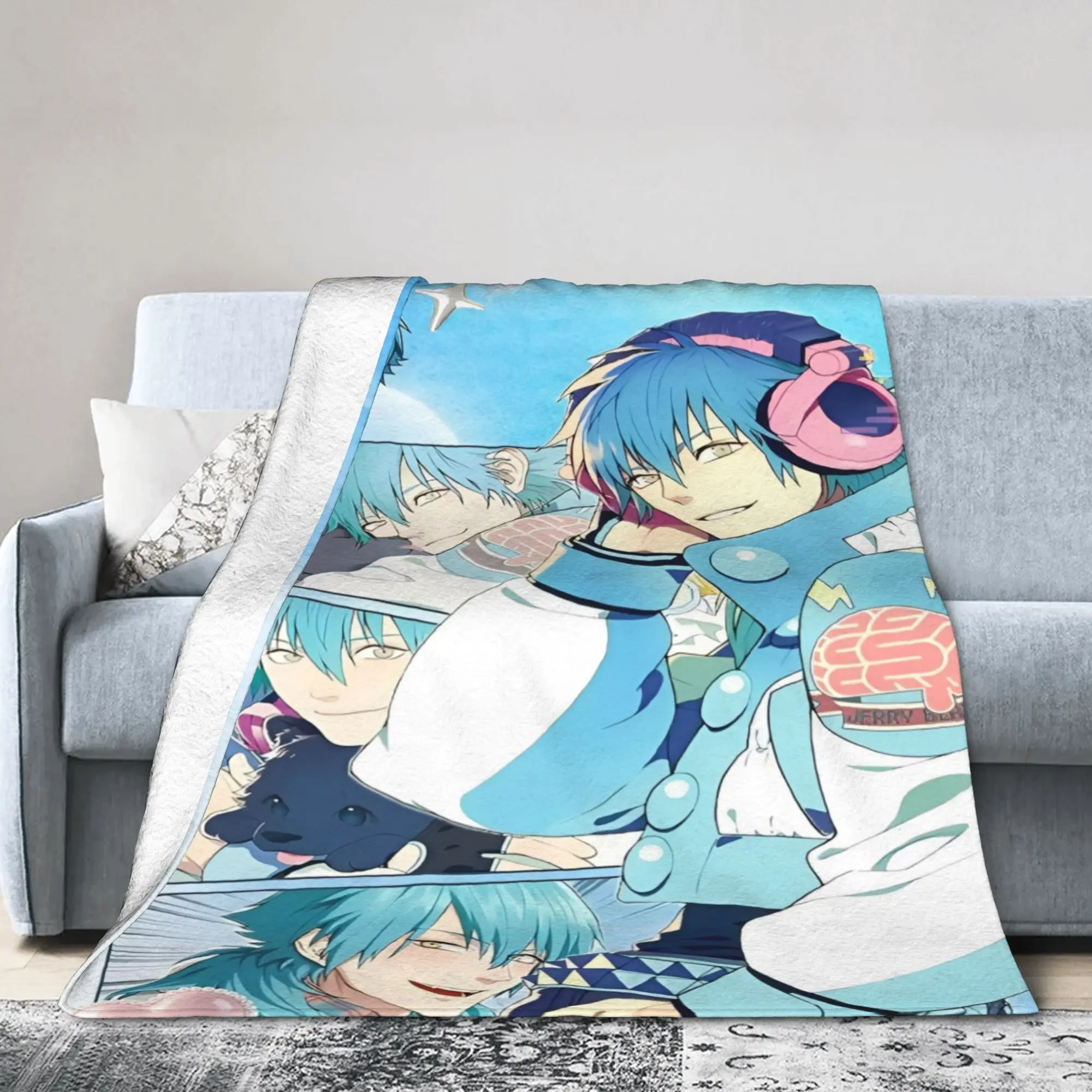 

dramatical murder anime Blanket Fleece Relax Ultra-Soft Throw Blanket for Bedding Rug Piece