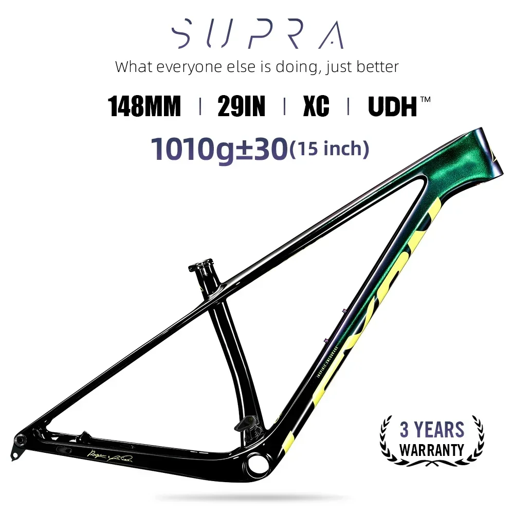 

Ultralight Full Carbon Mountain Bike Frame by LEXON 29er Hardtail BOOST 148x12mm for 15/17/19in Sizes Cycling Framesets Parts