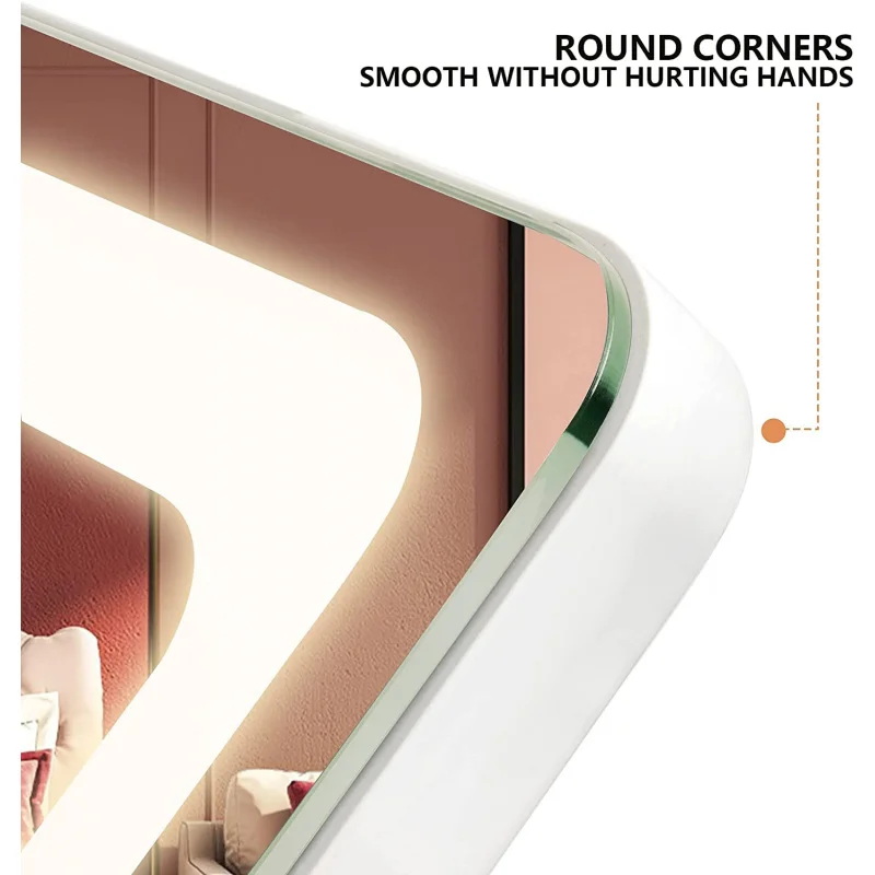 custom.YUSON YS57141E LED Full Body Length Weather Display Floor Standing Aluminium Framed Dressing Mirror LED Mirror