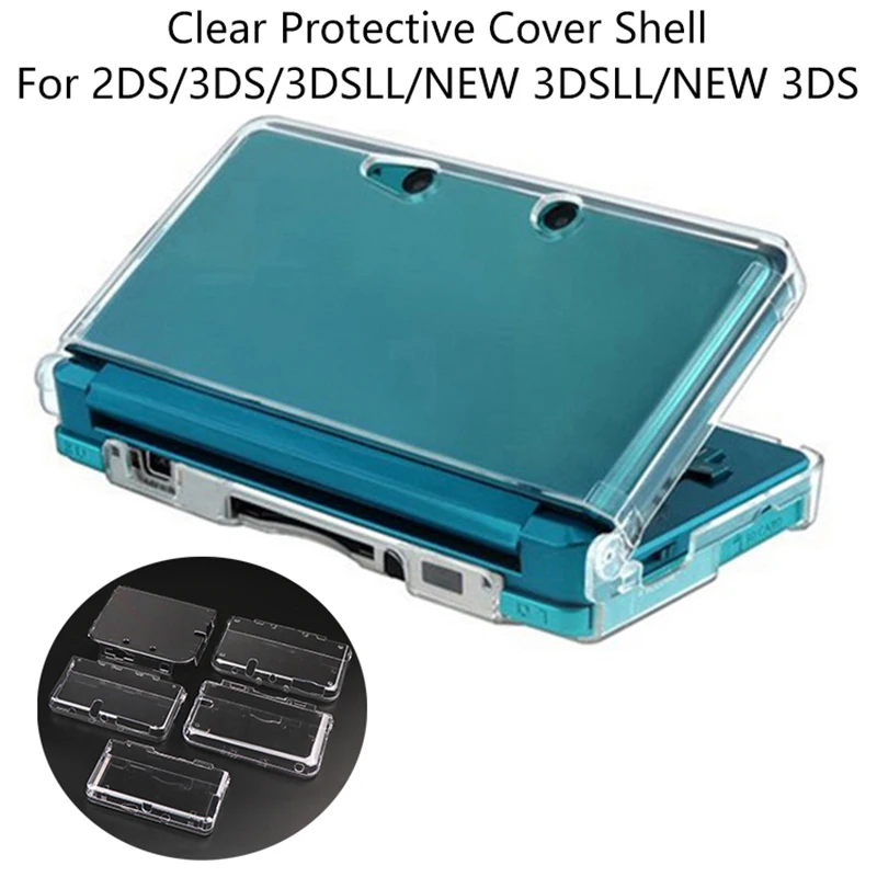 

Clear Split Shell Transparent Protective Cover Case Screen Film LCD Screen Protector For 2DS 3DS 3DSLL NEW 3DSLL NEW 3DS