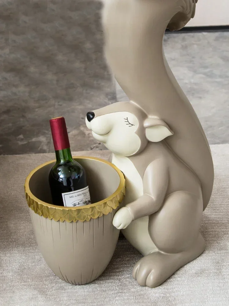 Cute Squirrel Living Room Sofa Side Table Shelf Design Sense Bedroom Bedside Table Storage Home Decoration Small Tea Table