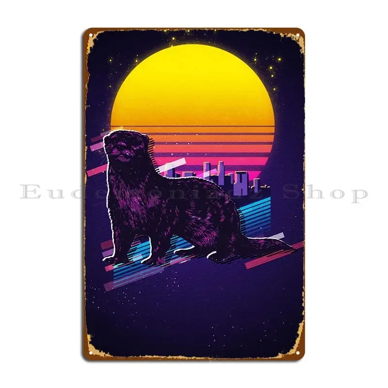 Giant Otter Metal Sign Plates Club Wall Decor Garage Design Tin Sign Poster