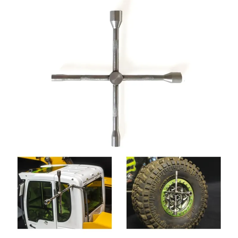 JDM 213 メタルクロスソケット 2.0/2.5/3.5/4.0mm おもちゃ用スペアパーツ RCトラック掘削機ローダー車両車DIYモデルギフト