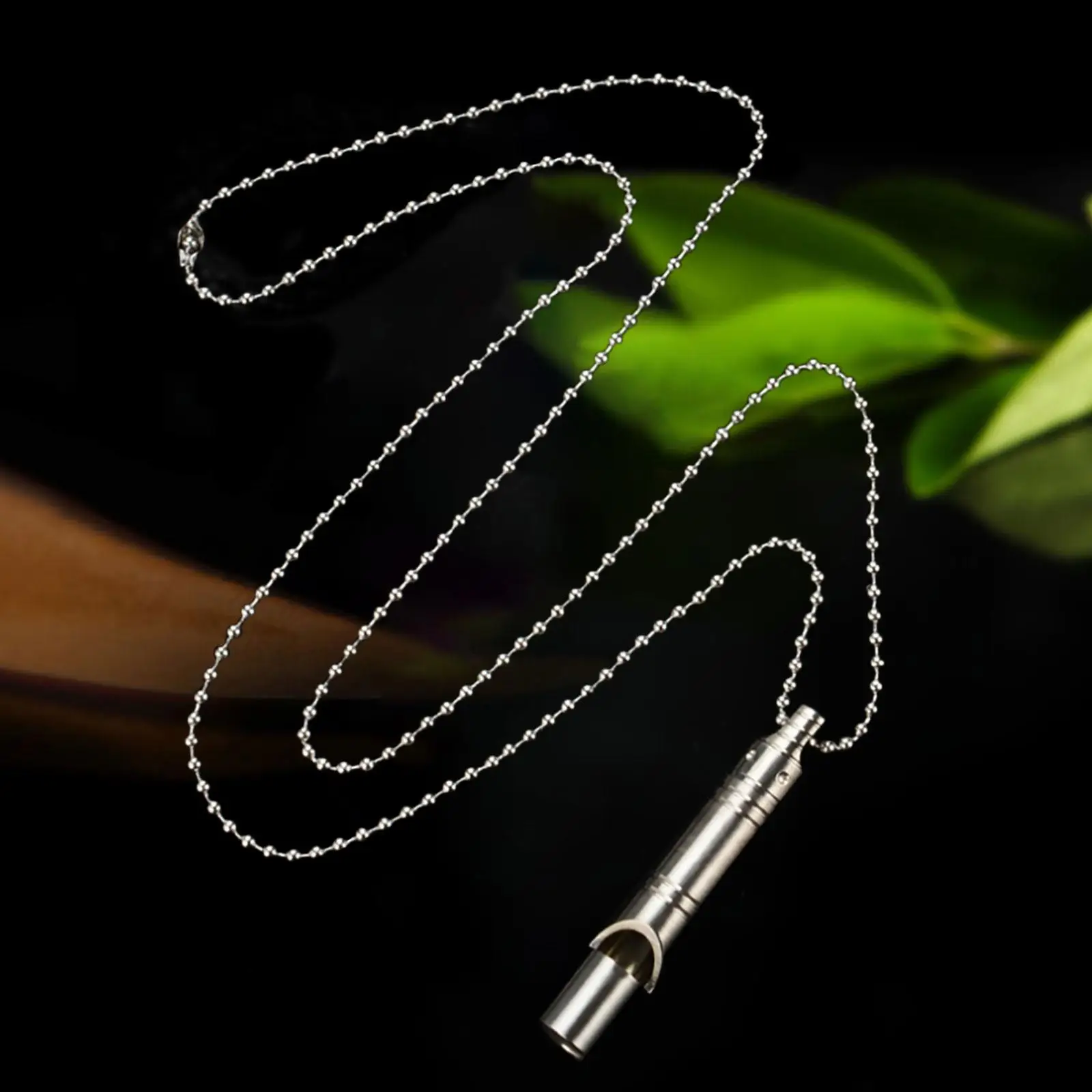 

Camping Survival Whistles Necklace Stainless Steel Chain Outdoor Necklace Whistle for Device Hiking Sports Fishing Outdoor