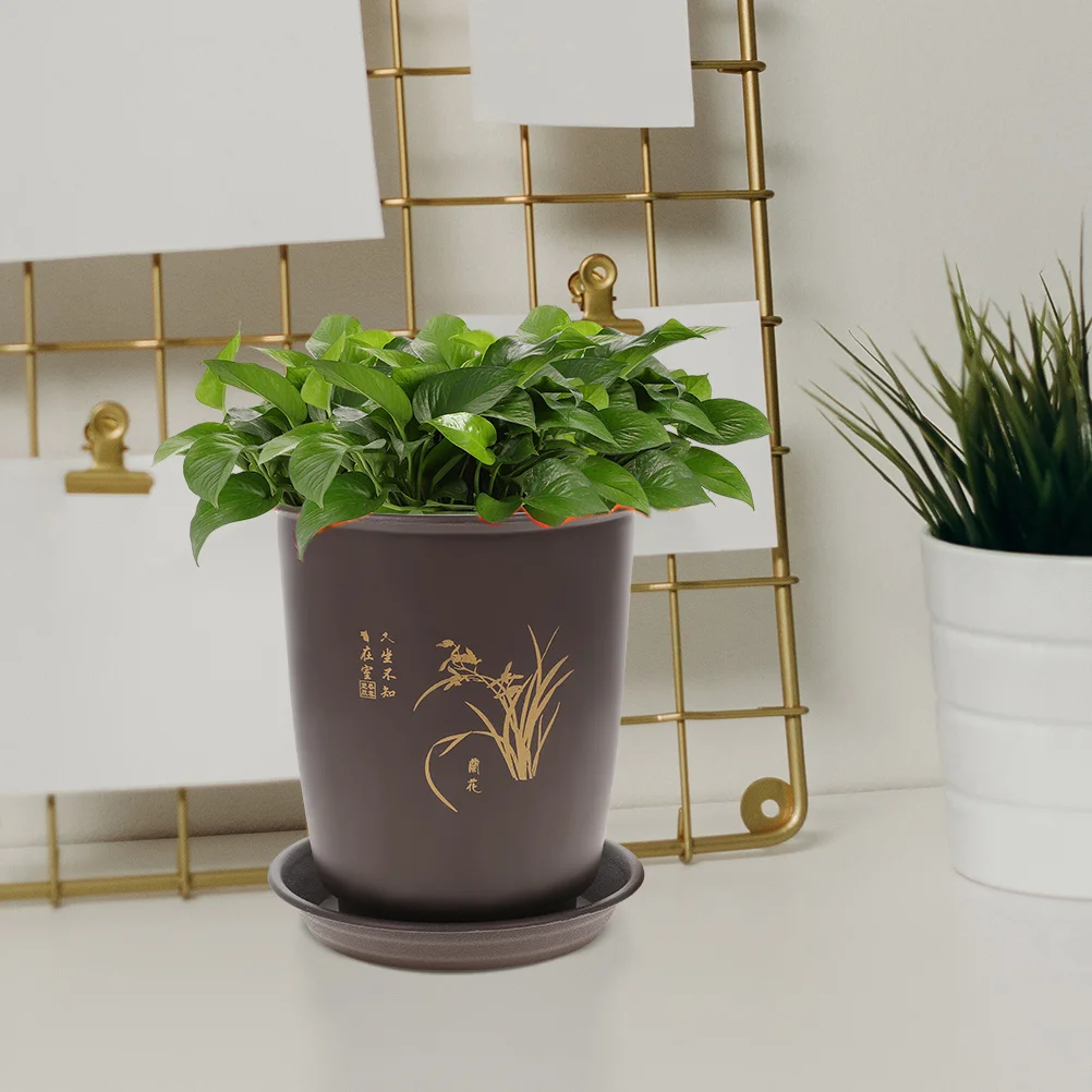 

4 комплекта, горшок для орхидеи, блюдце, комнатное цветочное растение, сад, дышащие, проницаемые, здоровые растения, весенний уличный декор