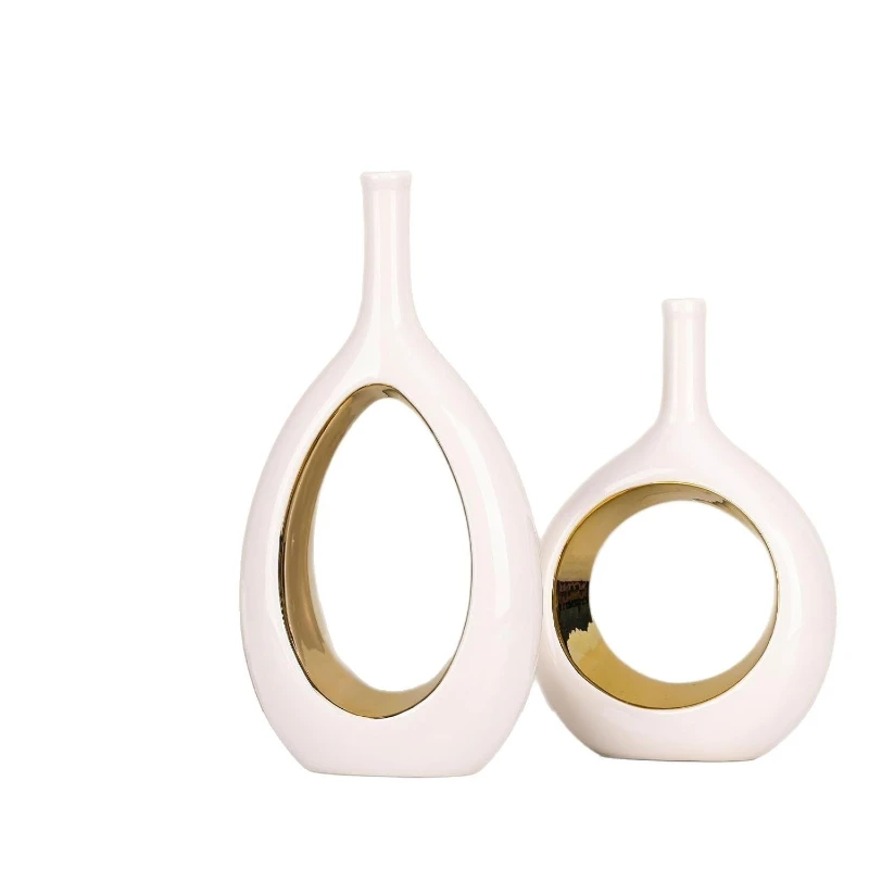 

Ceramic vase electroplating art ornament high-end light luxury TV cabinet entrance wine cabinet home soft decoration decoration
