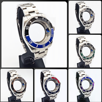 40mm shell 4R35NH35/36/38 movement compatible watch accessories stainless steel case and strap transparent back case