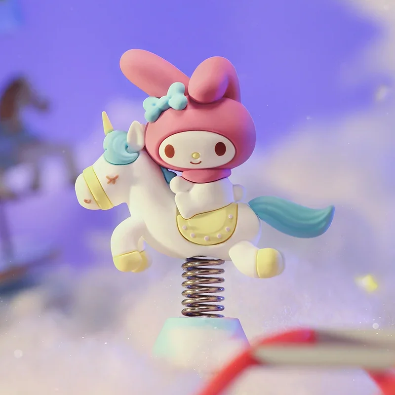 Anime Figuren Sanrio Kawaii Kuromi Cinnamoroll Pompompurin Hello Kitty Mymelody Action Figure Poppen Speelgoed Meubels Voor Weergave