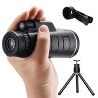 Soft Rubber Body Handheld Monocular Telescope, 40X60 HD Compact Monocular For Adults Kids, With Mobile Phone Shooting Tripod