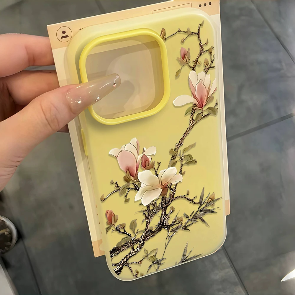 Magnolienblumen Handyhülle für Xiaomi Redmi Note 14 Pro 4G Hüllen Redmi Note 13 12 Pro 15C 14C 13C 11 10 Pro 5G Sturzsichere Hülle – Detail 7