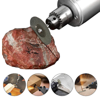 5Pcs Diamond Cutting Discs Set Cut Off Mini Saw Blade with 1Pcs Connecting 3mm Shank for Dremel Drill Fit Rotary Tool