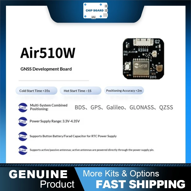 LuatOS Air510W Development Board, Multi GNSS Location Module, Compact Low Energy IoT Platform