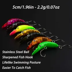 Wobbler mini minnow flotante ABS – Crankbait para depredadores
