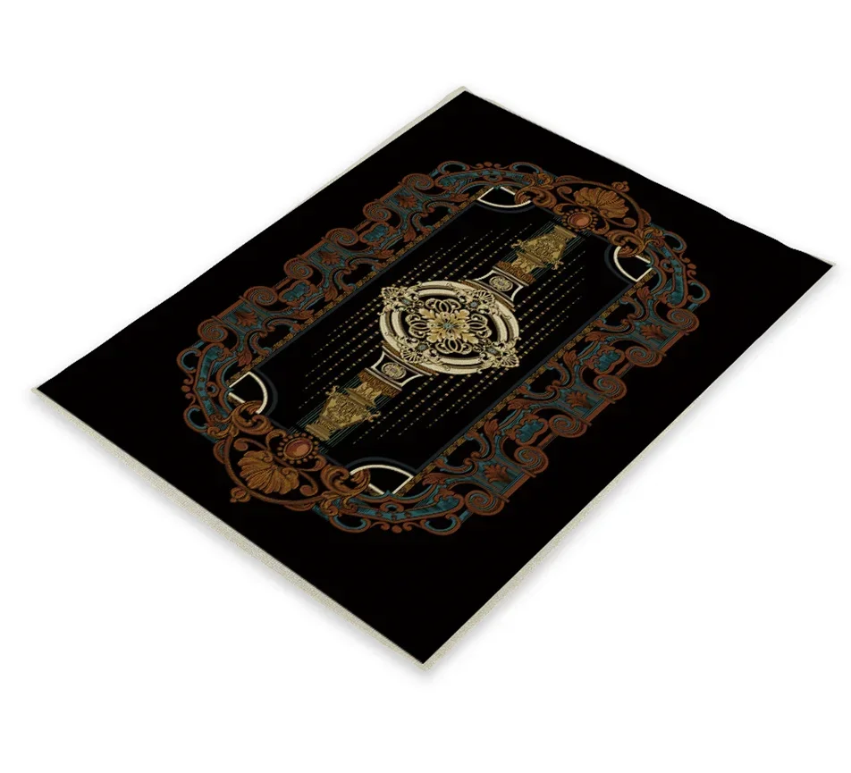 Scandinavian Decor Cup Pad American Placemats Rococo Style Golden Elements Coasters Mats Serviette De Table Tissu